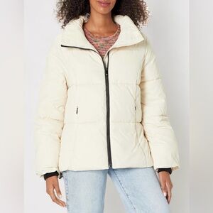 Anne Klein Cream Puffer Jacket
